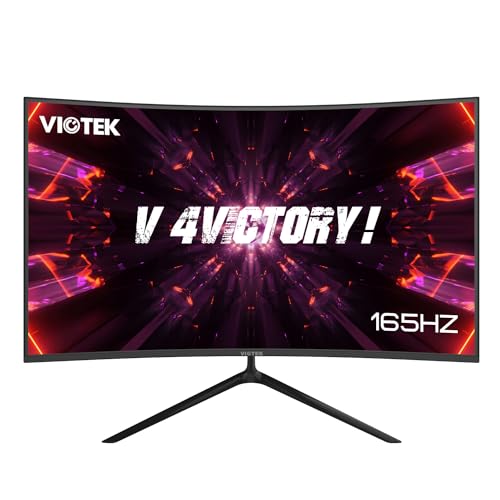 Viotek GNV24CB 144hz 24-Inch 1200R Curved Gaming Monitor | 1920x1080p | 99% sRGB | FreeSync | 1x DP, 2X HDMI, Audio Out | VESA | 3 Years Zero Dead Pixels