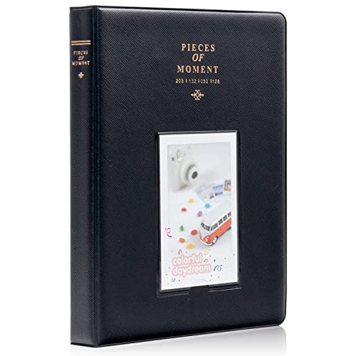 Ablus 128 Pockets Mini Photo Album - Fits for Fujifilm Instax Mini 11 Mini 9 Mini 8 Mini 90 Mini 25, Polaroid Snap PIC-300, Kodak Mini 3-Inch Film(Black)