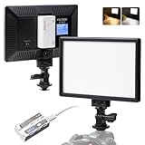 VILTROX L116T 3300K-5600K LED Photography Light Kit with NP-F550 Battery, Super Thin On Camera LED Key Light Panel for Photography, Video，Live Streaming, Studio, YouTube, Tiktok