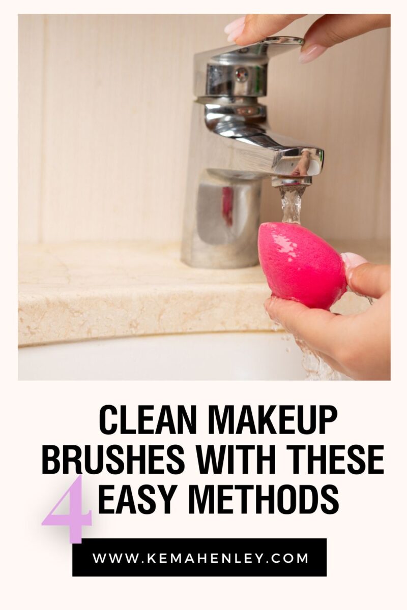 cleaning a pink beauty blender